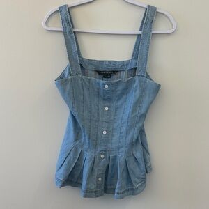 Veronica Beard Light Blue Denim Blouse